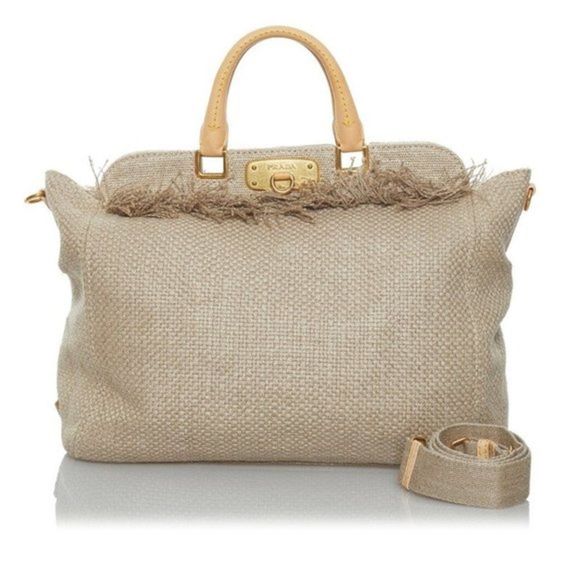 Prada Handbags - Prada Lino Corda Tote